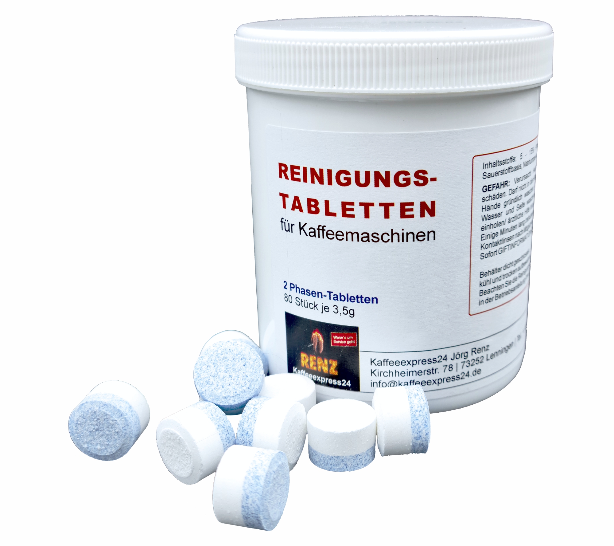 80 Stk 2 Phasen Reinigungstabletten passend für Jura